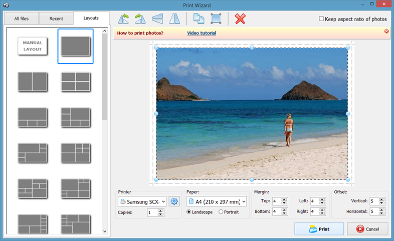Print the photo you have retouched