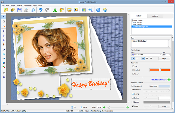 Making a greeting card